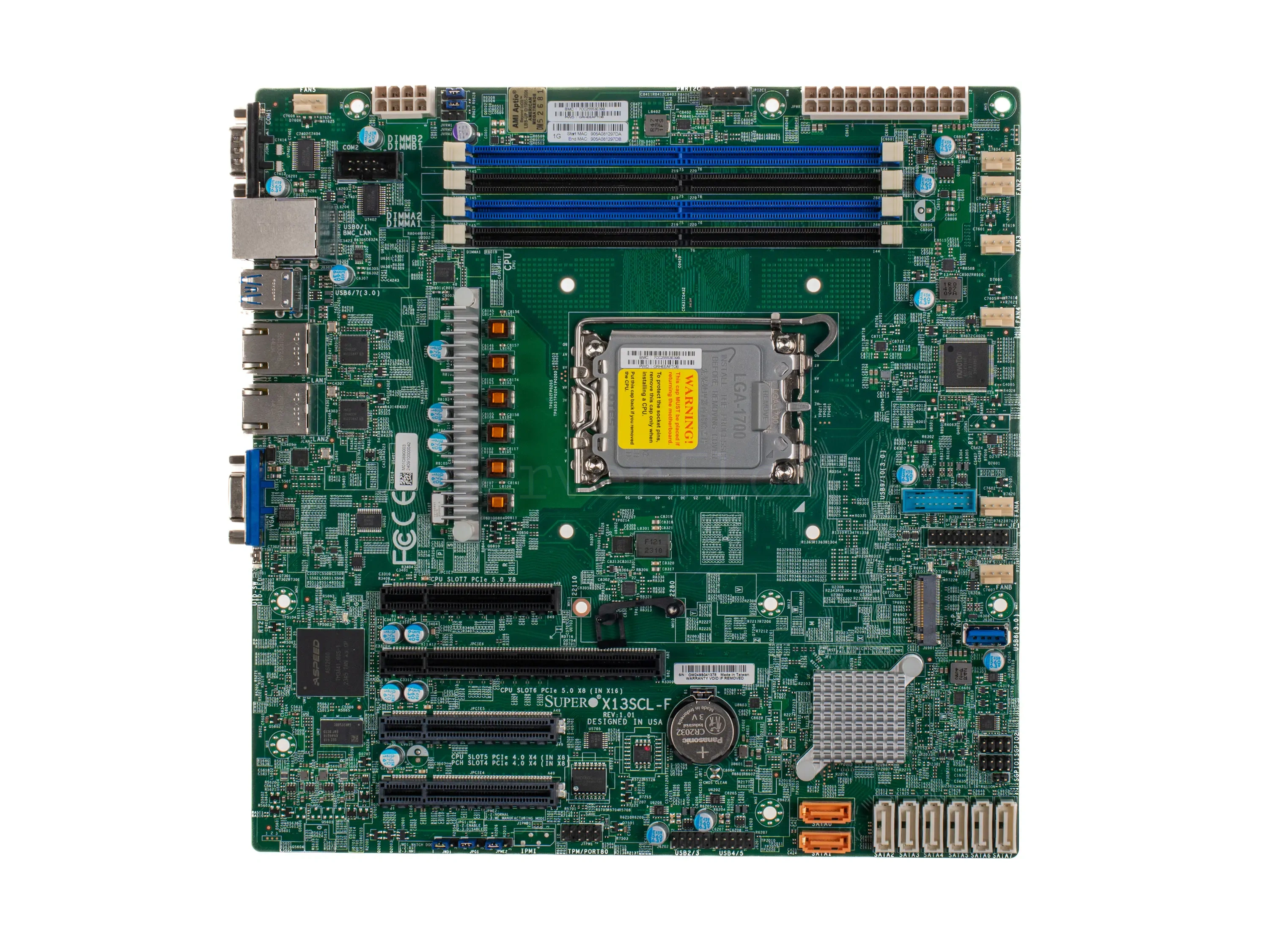 Материнская плата Supermicro X13SCL-F (Micro-ATX, LGA1700, 4 DIMM)