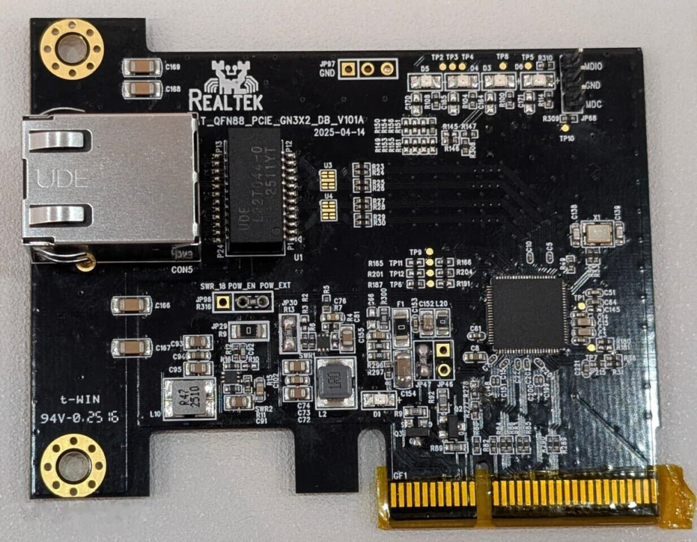 Realtek готовит к выпуску новые сетевые адаптеры 10Gb-Ethernet