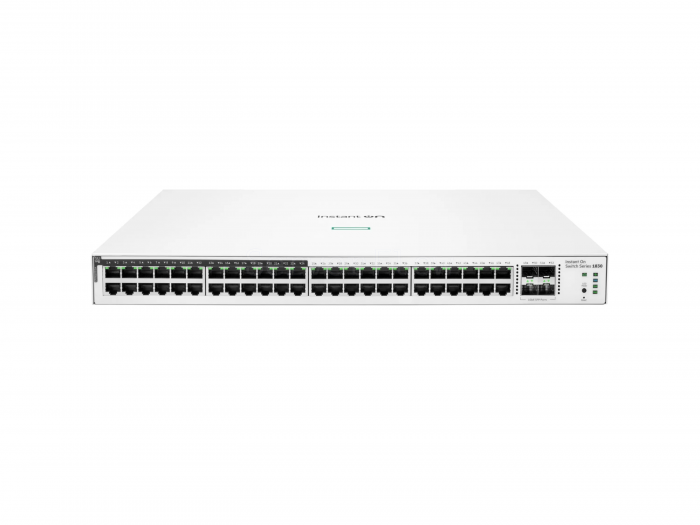 Коммутатор HPE Networking Instant On 1830 48G 24p Class4 PoE (48x RJ-45 1 Гбитс, 4x SFP 1 Гбитс) [JL815A]