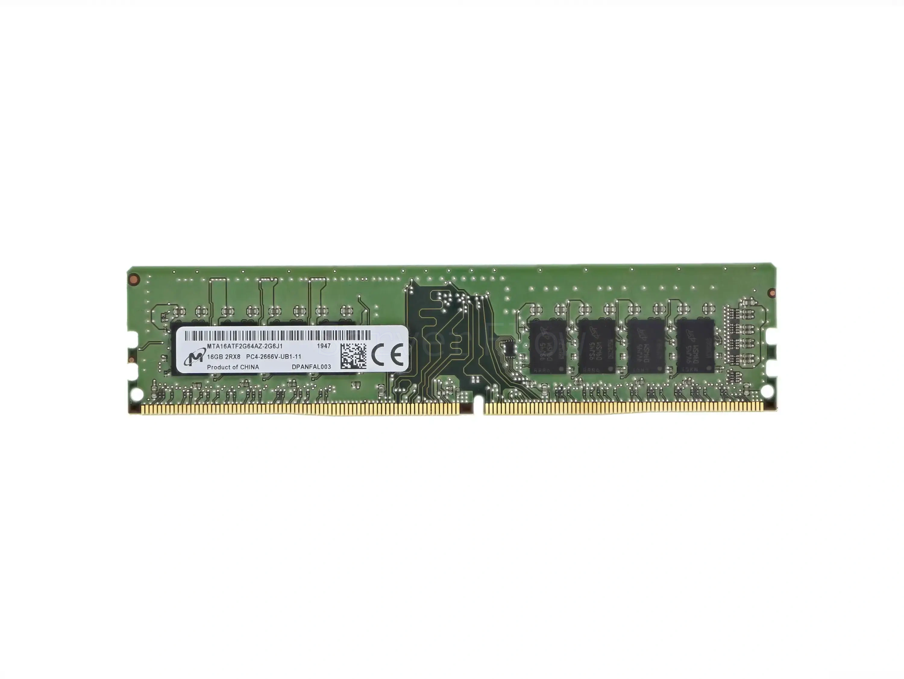 Оперативная память 16GB DDR4 ECC UDIMM Micron 2666Mhz 2Rx8 [MTA18ASF2G72AZ-2G6]