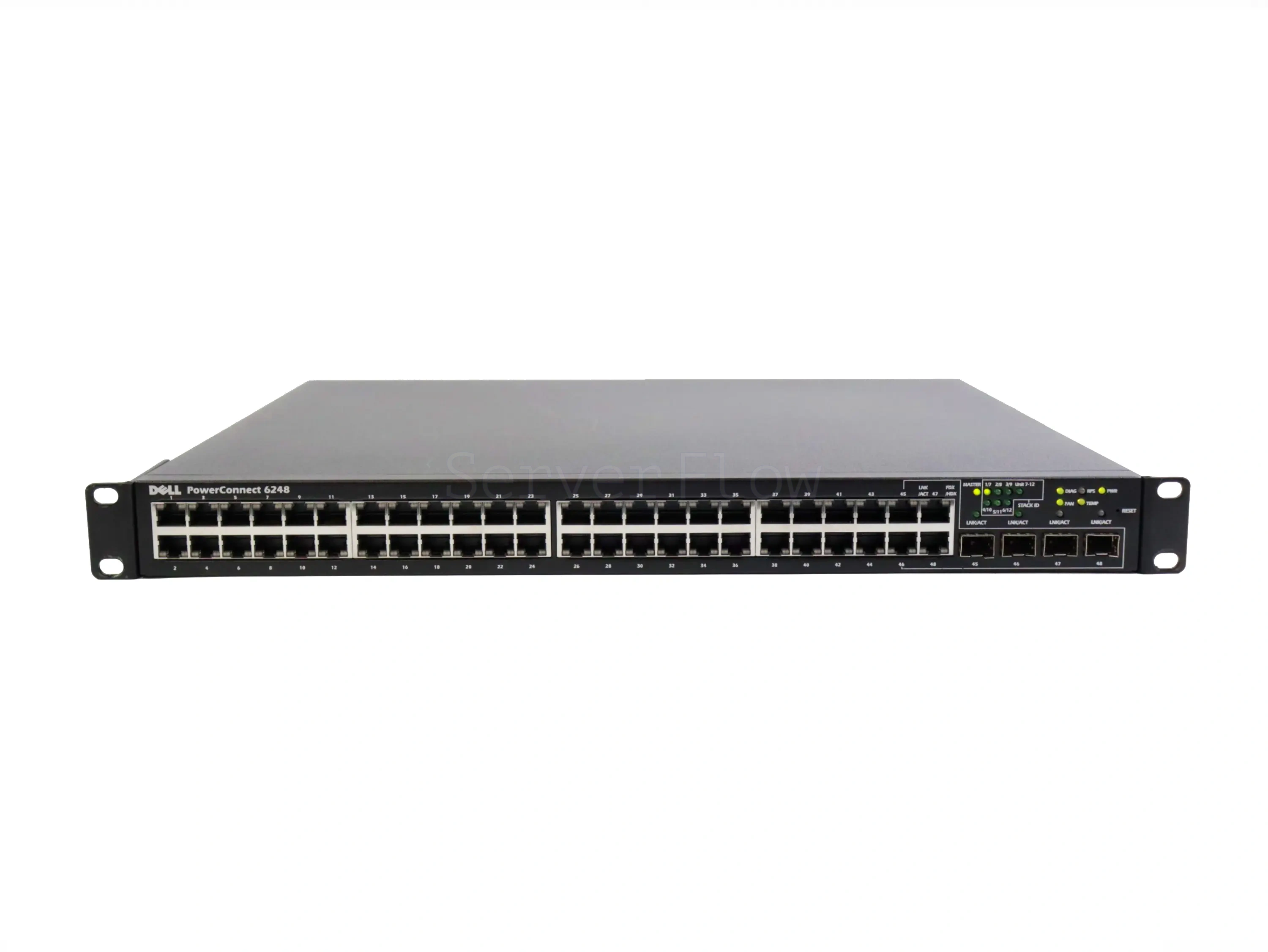 Коммутатор Dell PowerConnect 6248 (44х RJ45 1 Гбит/с, 4х RJ45/SFP+ 10 Гбит/с)