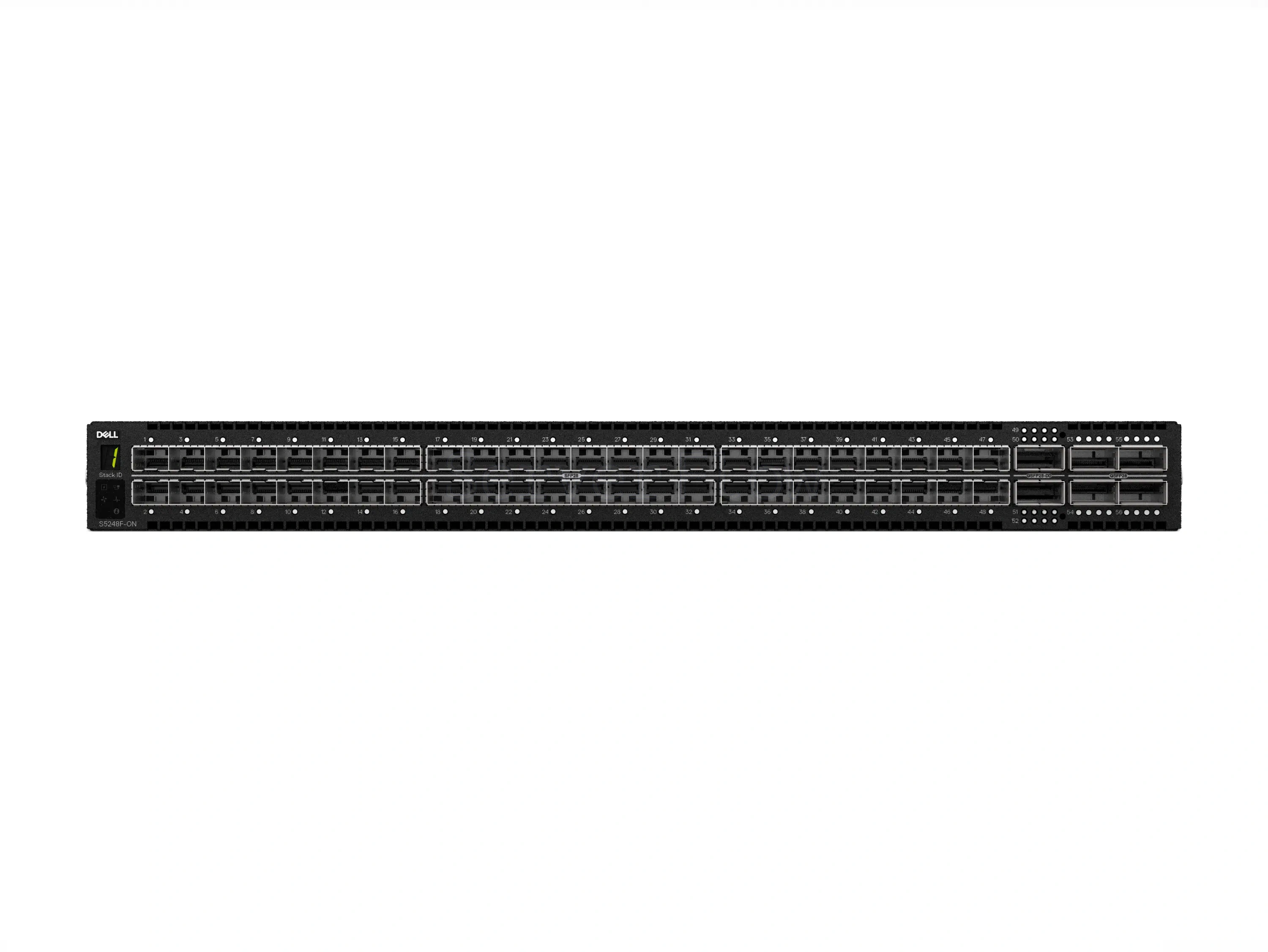 Коммутатор Dell PowerSwitch S5248F-ON PS/IO Airflow (48x SFP28 25 Гбит/с, 4x QSFP28 100 Гбит/с, 2x QSFP-DD 200 Гбит/с)