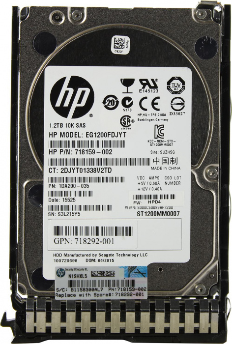 Жесткий диск 1.2TB HDD 2.5" SAS 12Gb/s HPE 10K Rpm (781518-B21 / 781578-001(B) /718292-001) (Новый)
