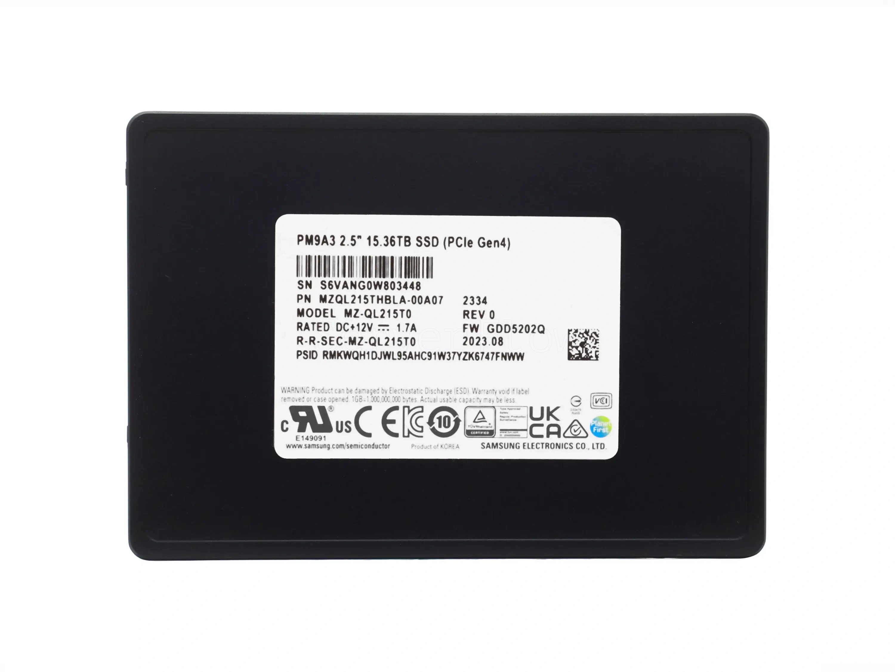 SSD-накопитель Samsung PM9A3 15.36TB 2.5" U.2 [MZQL215THBLA-00A07]