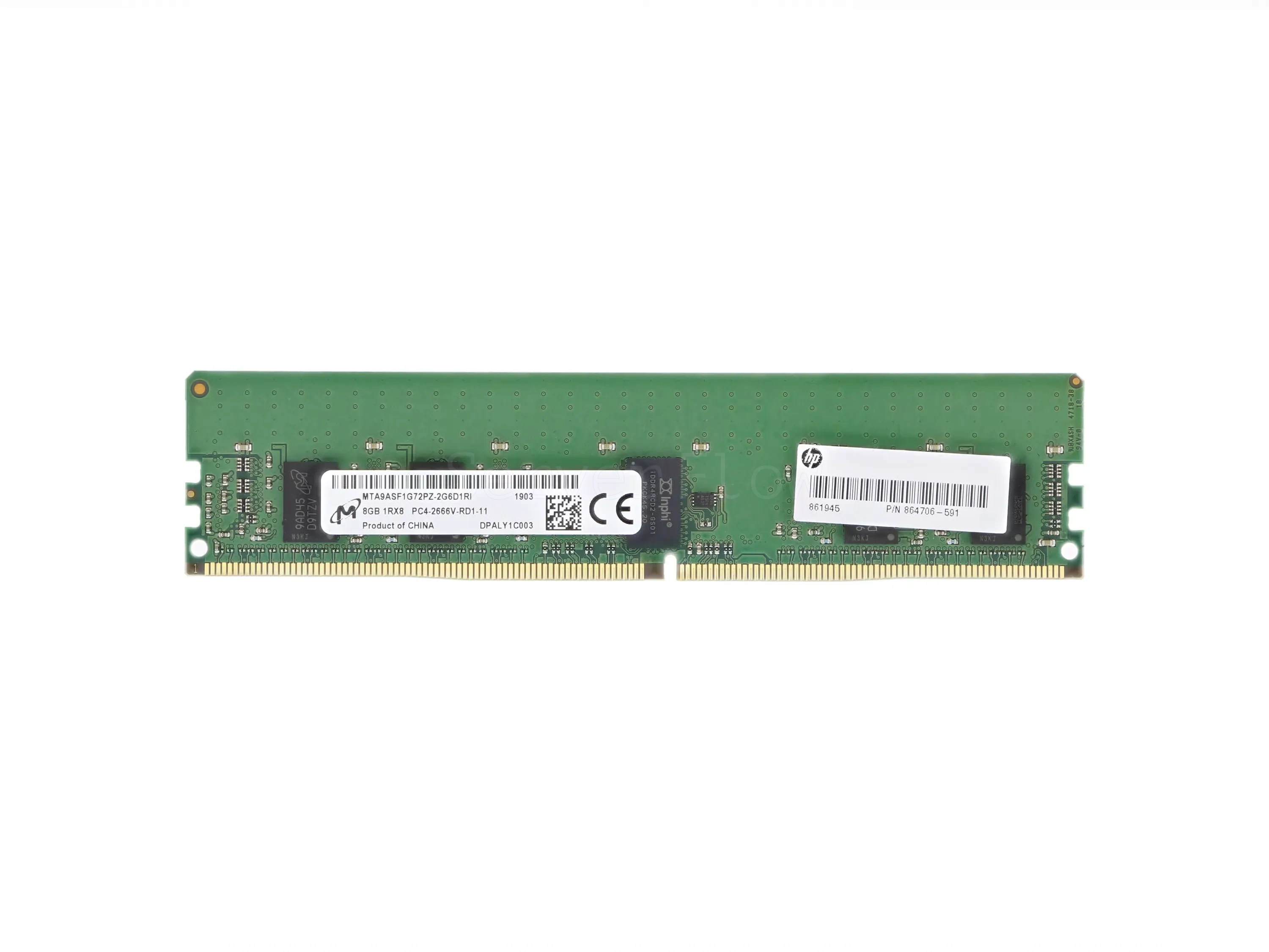 Оперативная память 8GB DDR4 ECC REG HPE 2666Mhz 1Rx8 [864706-591]