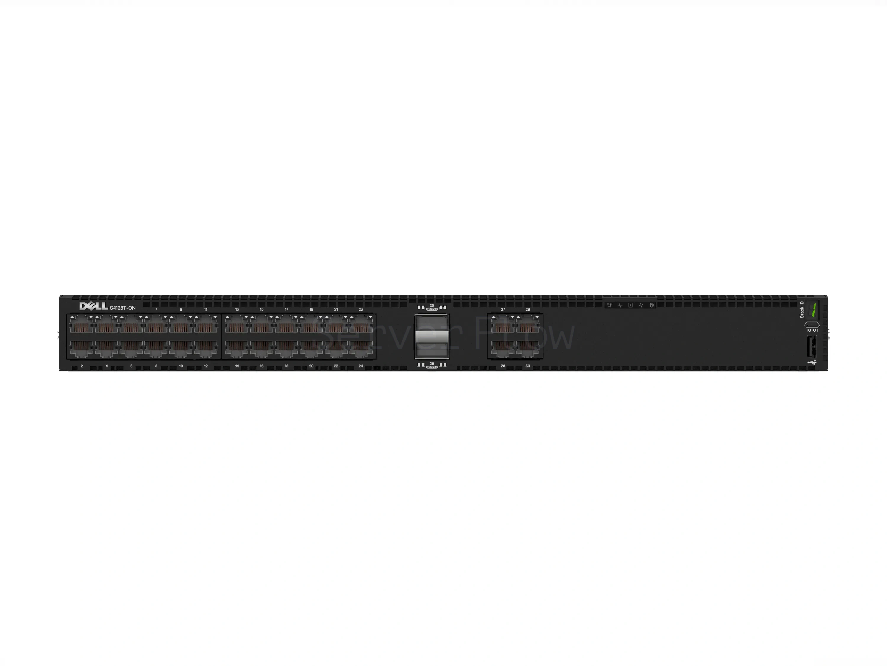 Коммутатор Dell PowerSwitch S4128T-ON IO/PS Airflow (28x RJ45 10 Гбит/с, 2x QSFP28 100 Гбит/с)
