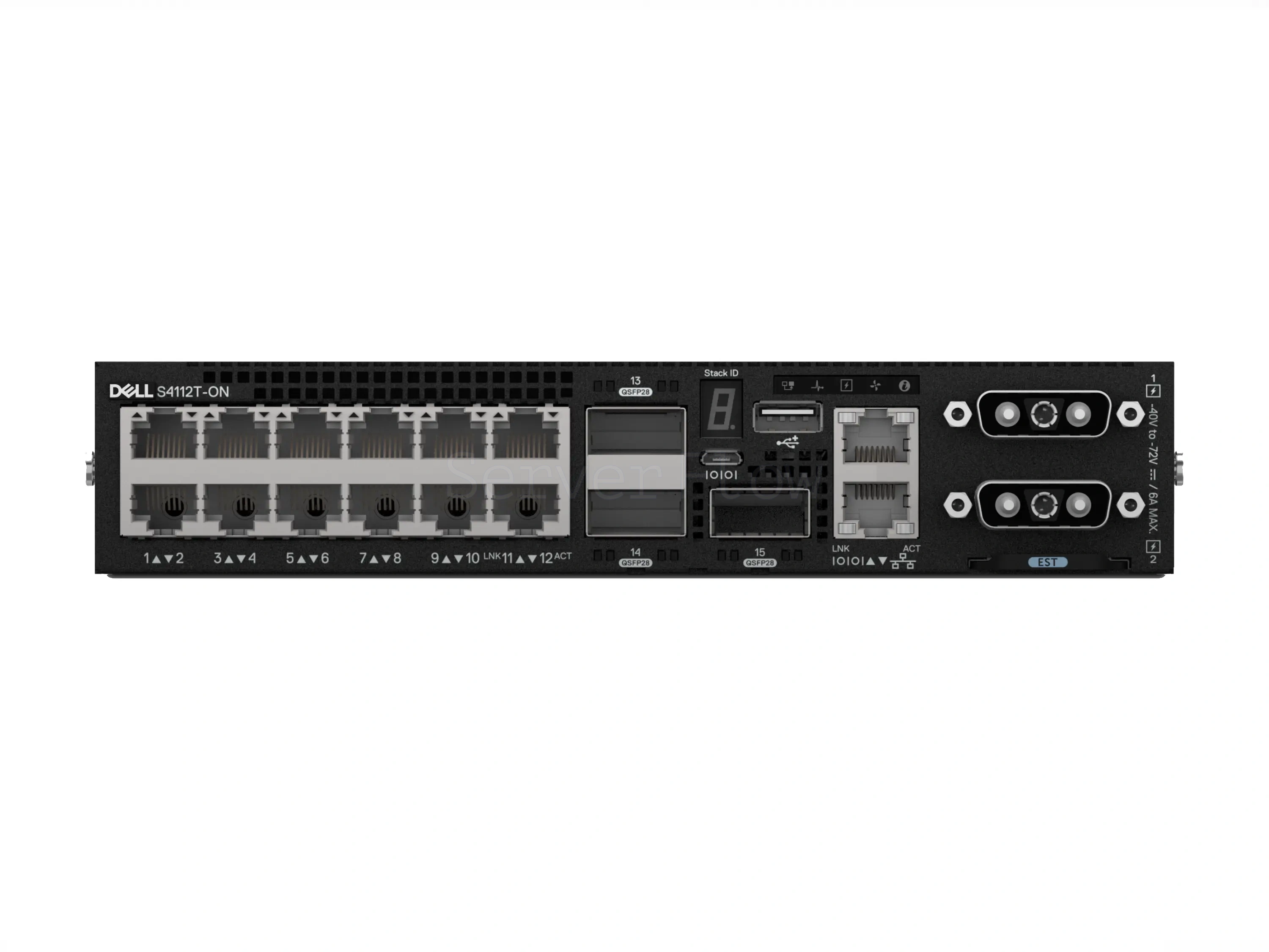 Коммутатор Dell PowerSwitch S4112T-ON IO/PS Airflow (12x RJ45 10 Гбит/с, 3x QSFP28 100 Гбит/с)