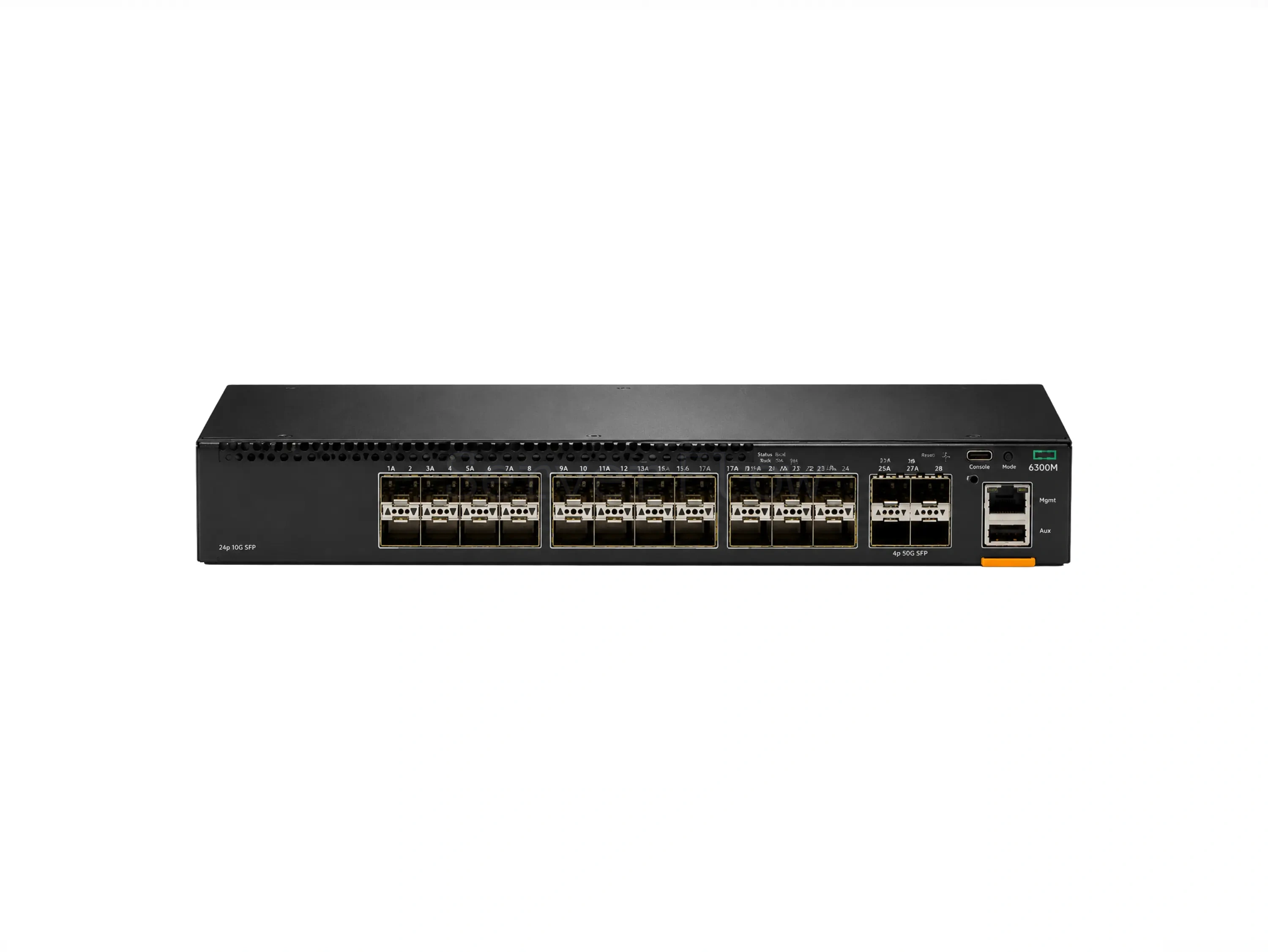 Коммутатор HPE Aruba CX 6300M 24SFP+ 4SFP56 (24x SFP+ 10 Гбит/с, 4x SFP56 50 Гбит/с) [JL658A]
