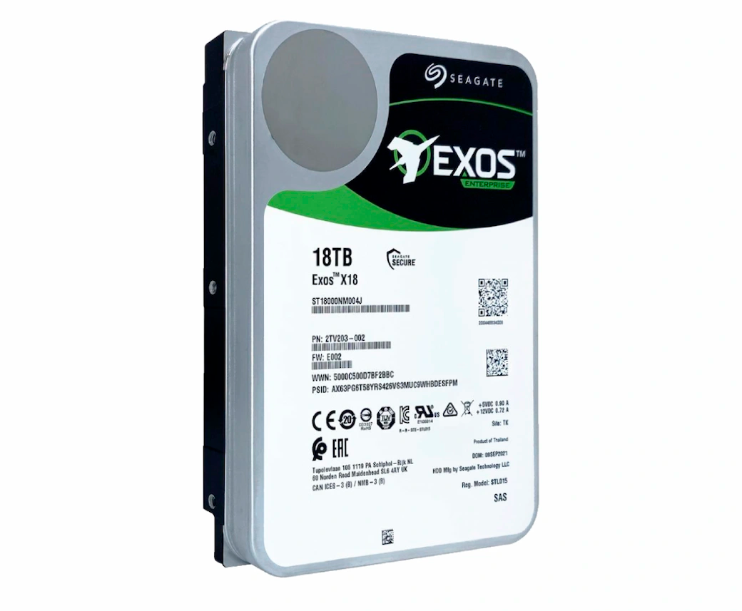 18TB HDD 3.5" SAS 12GB/s Seagate Exos X16 (ST18000NM004J)