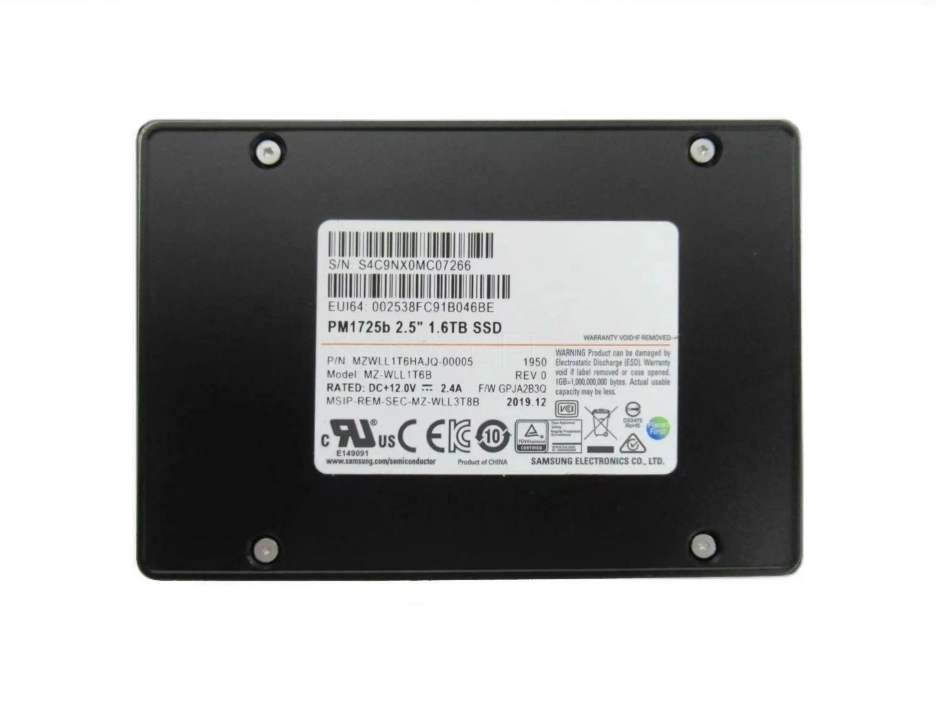 SSD-накопитель Samsung PM1725b 1.6TB 2.5" U.2 [MZWLL1T6HAJQ-00005]