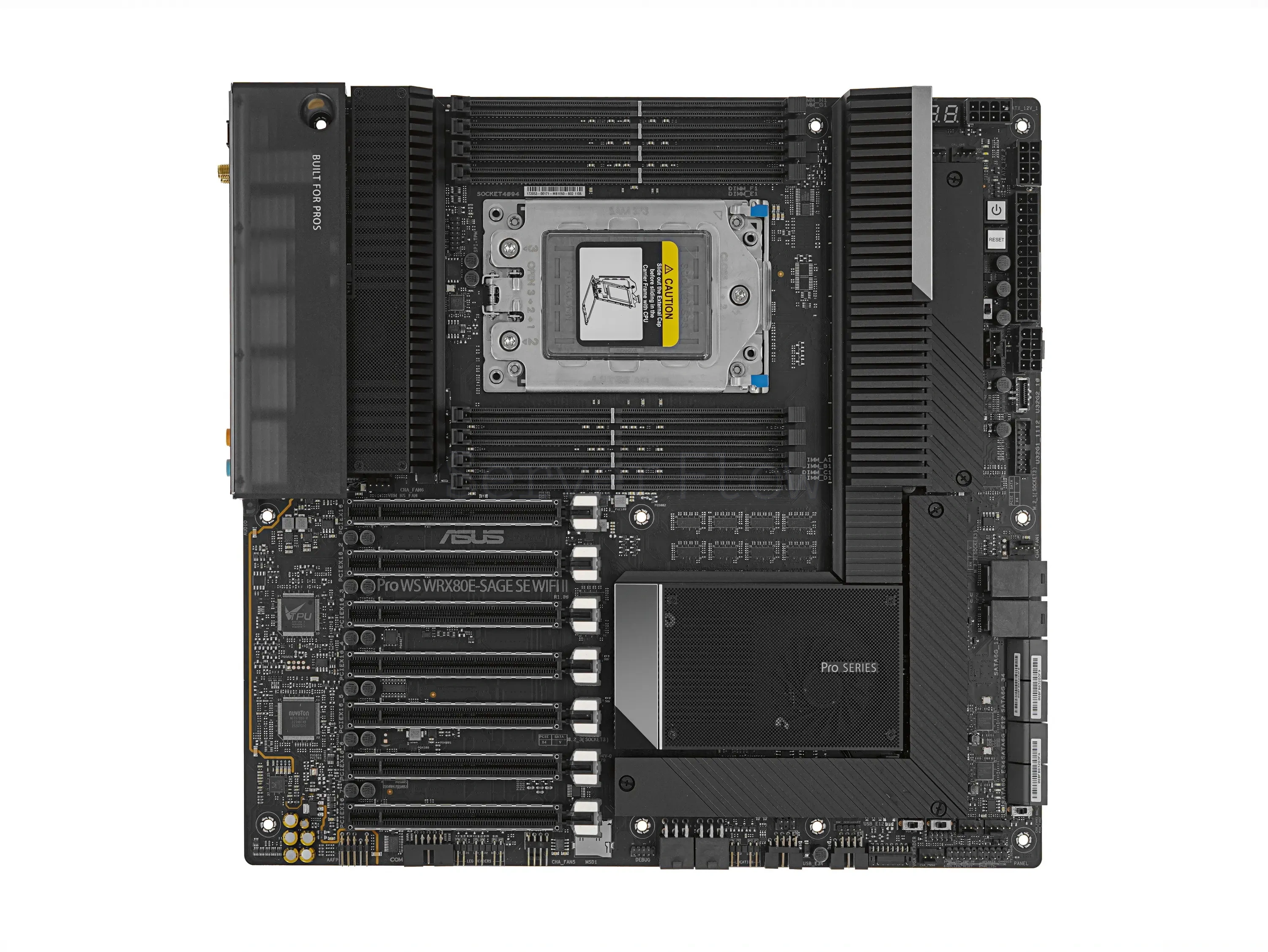 Материнская плата ASUS Pro WS WRX80E-SAGE SE WIFI (E-ATX, sWRX8, 8 DIMM) [90MB1590-M0EAY0]