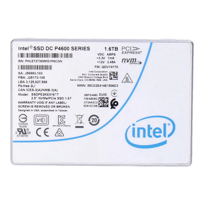 Твердотельный накопитель SSD Intel DC P4600 1.6TB 2.5 DWPD (SSDPE2KE016T701)