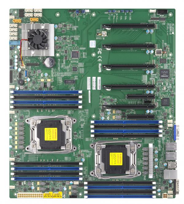 Материнская плата Supermicro X10DRG-Q (15.2" x 13.2", 2х E5 V3/V4, 24DIMM, 5x PCI-E x16, 2x 1GBe RJ45, 10x SATA3, IPMI 2.0, C612)