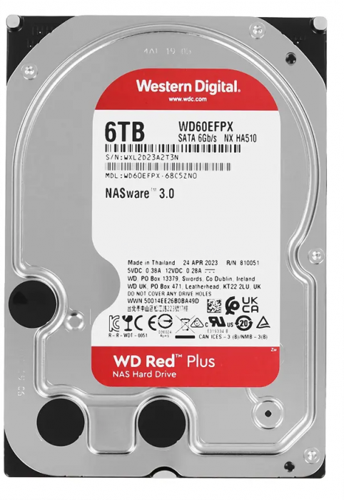 Жесткий диск WD Red Plus 6TB 3.5" SATA 6GB/s [WD60EFPX]
