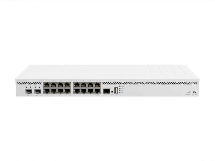 Коммутатор MikroTik CCR2004-16G-2S+ (16x RJ45 1 Гбит/с, 2x SFP+ 10 Гбит/с)