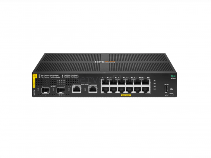 Коммутатор HPE Aruba CX 6000 12G Class4 PoE 2SFP 139W TAA (12x RJ-45 1 Гбит/с, 2x SFP 1 Гбит/с) [S4R21A]
