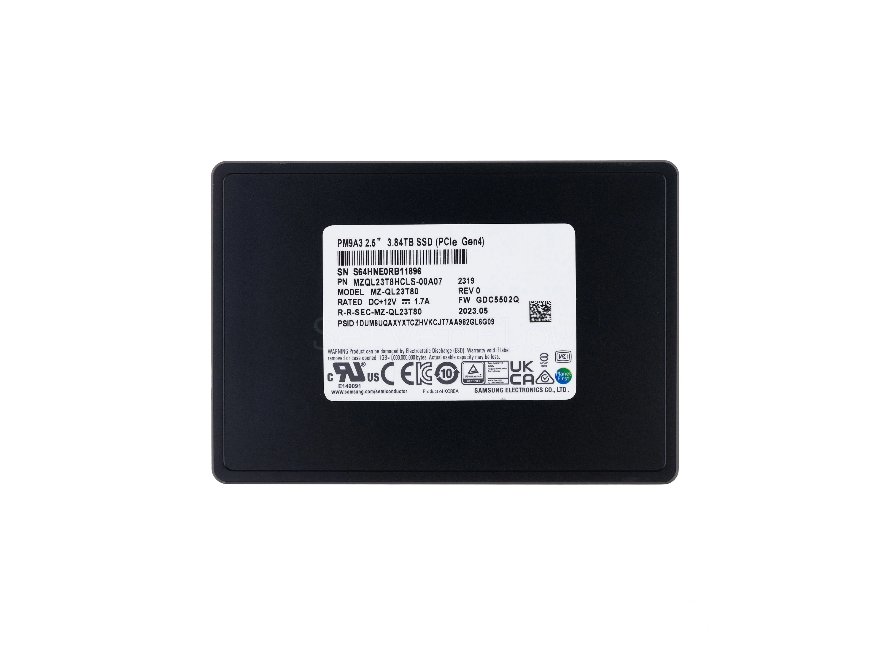 SSD-накопитель Samsung PM9A3 3.84TB 2.5" U.2 [MZQL23T8HCLS-00A07]
