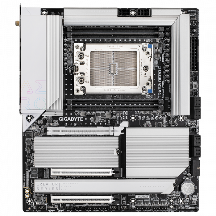 Материнская плата Gigabyte TRX50 AERO D Rev 1.2 (E-ATX, sTR5, 4 DIMM)