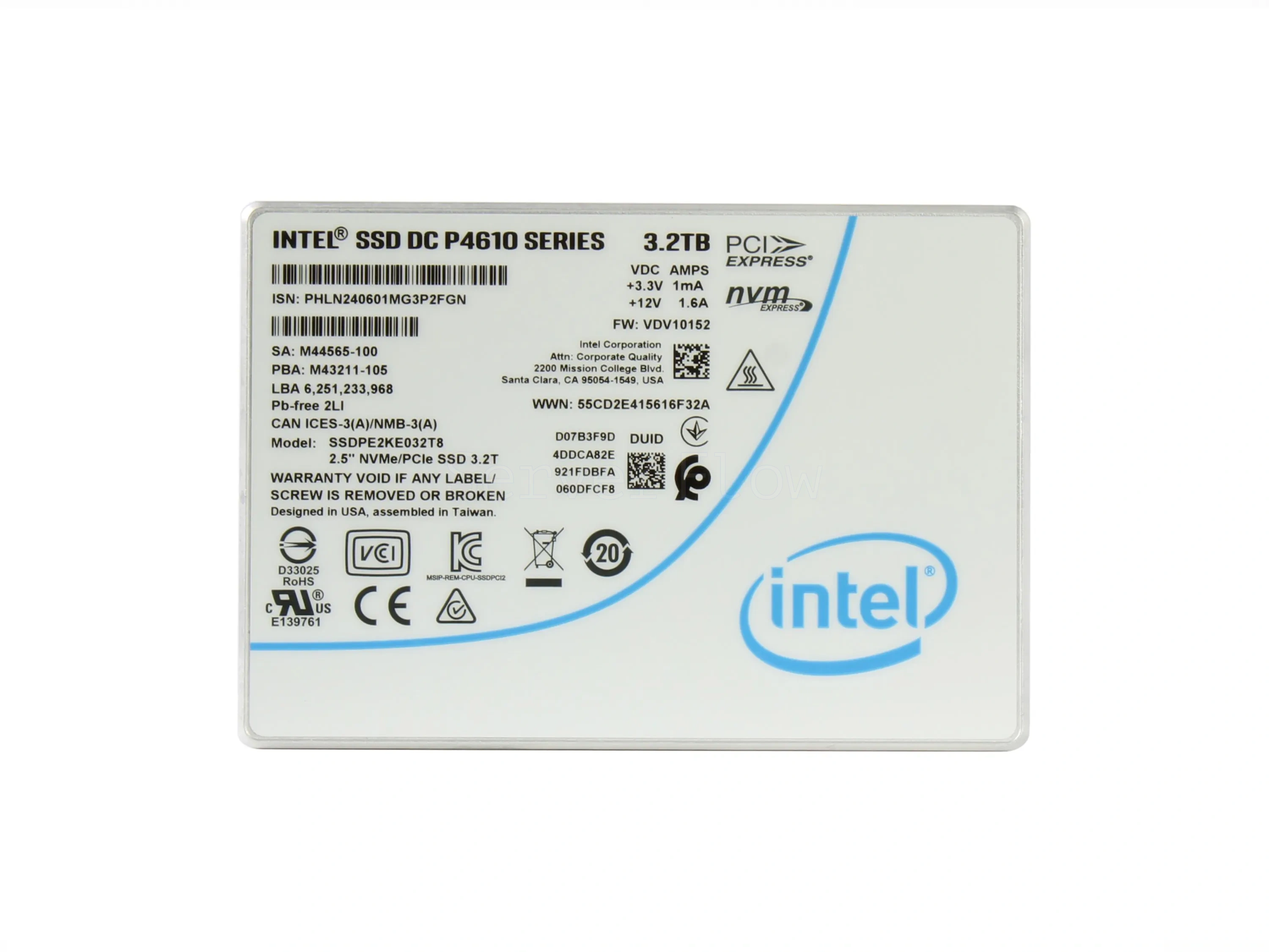SSD-накопитель Intel DC P4610 3.2TB 2.5" U.2 [SSDPE2KE032T807]