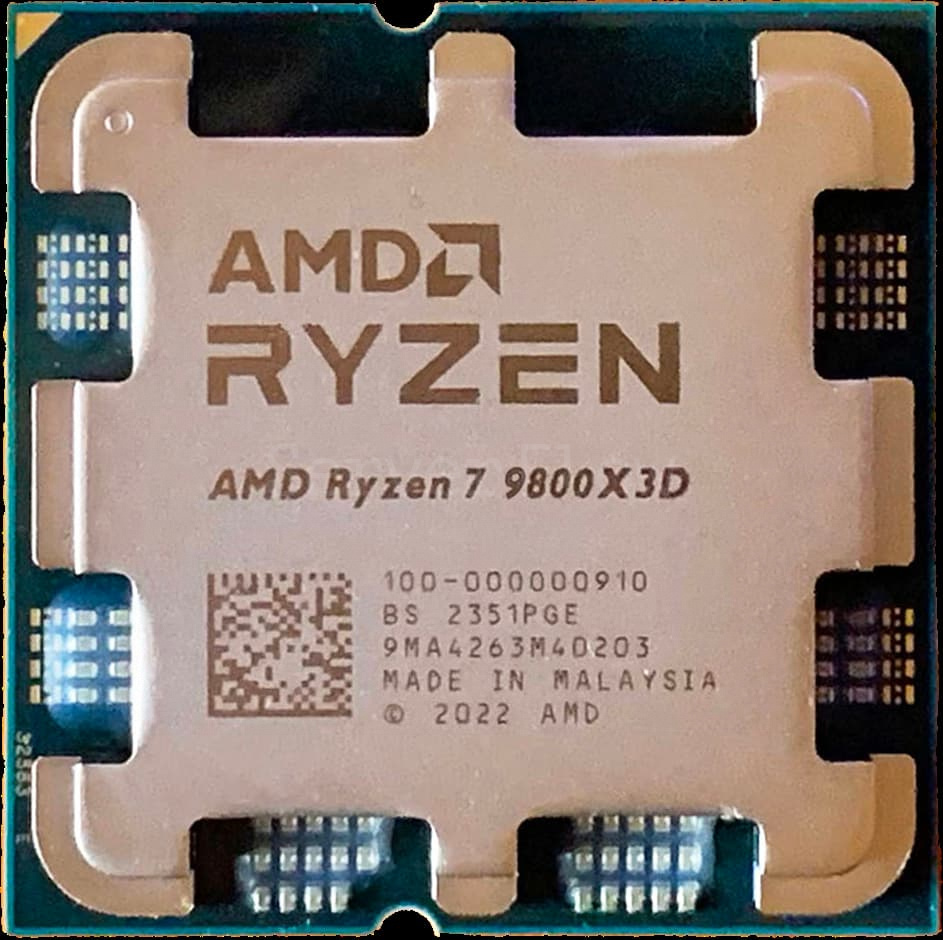 ПроцессорAMDRyzen79800X3D(8c/16t,4.7GHz-5.2GHz,120W)