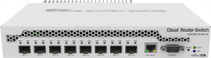 Коммутатор MikroTik CRS309-1G-8S+IN (8x SFP+ 10 Гбит/с, 1x RJ45 1 Гбит/с)