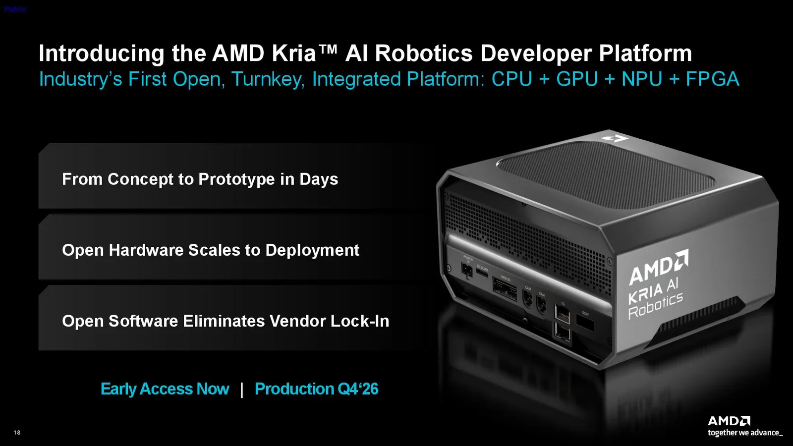 AMD представила Kria AI — ИИ-платформа для роботизированных систем на базе Ryzen AI Embedded X100