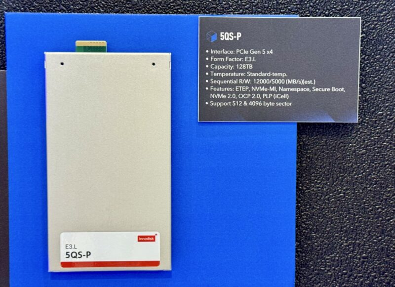 Компания Innodisk показала 5QS-P E3.L SSD с емкостью в 128 ТБ