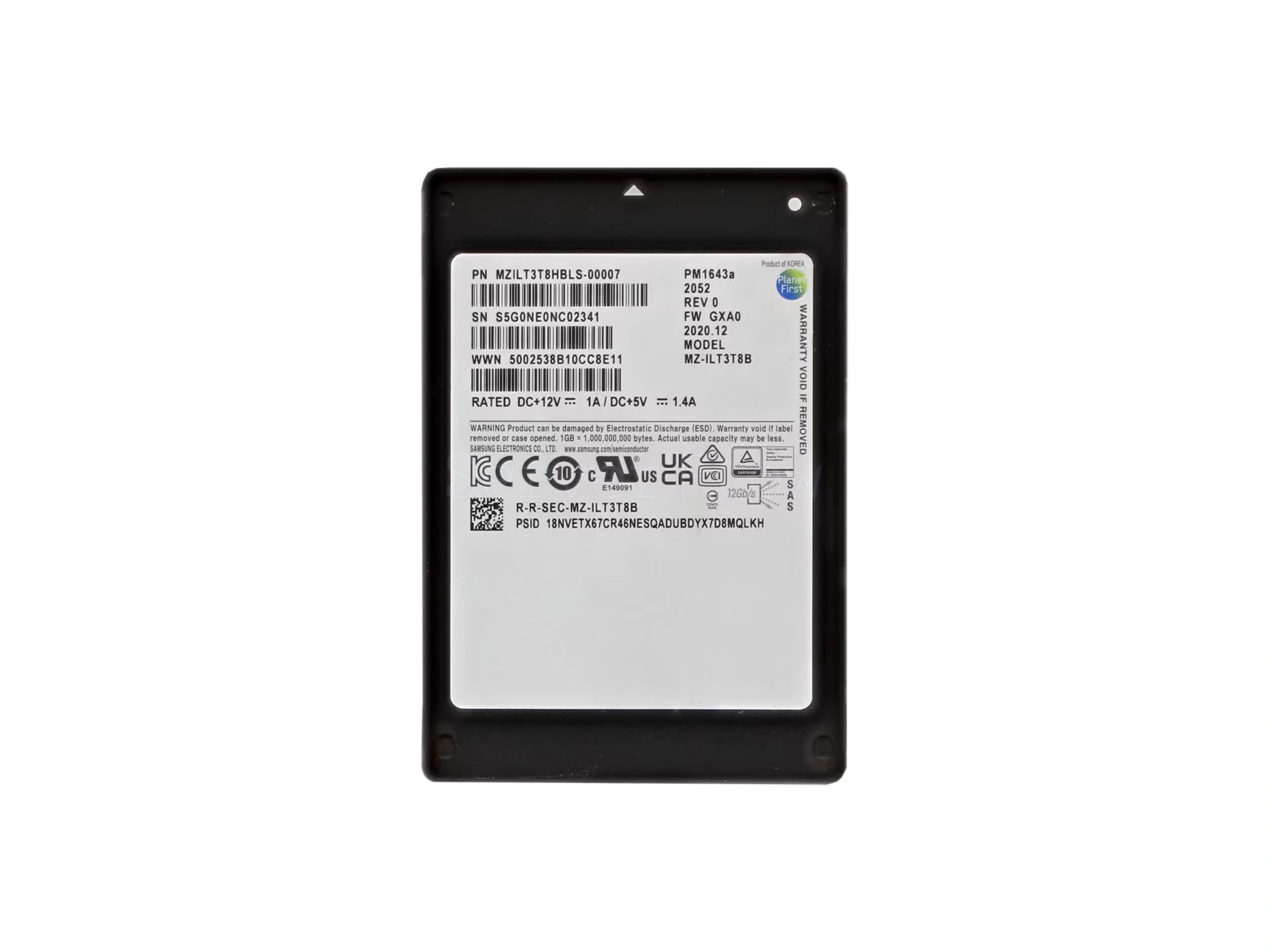 SSD-накопитель Samsung PM1643a 3.84TB SAS 12Gb/s  [MZILT3T8HBLS-00007]