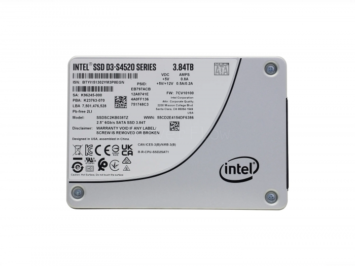 SSD-накопитель Intel D3-S4520 3.84TB 2.5" SATA 6Gb/s [SSDSC2KB038TZ01]