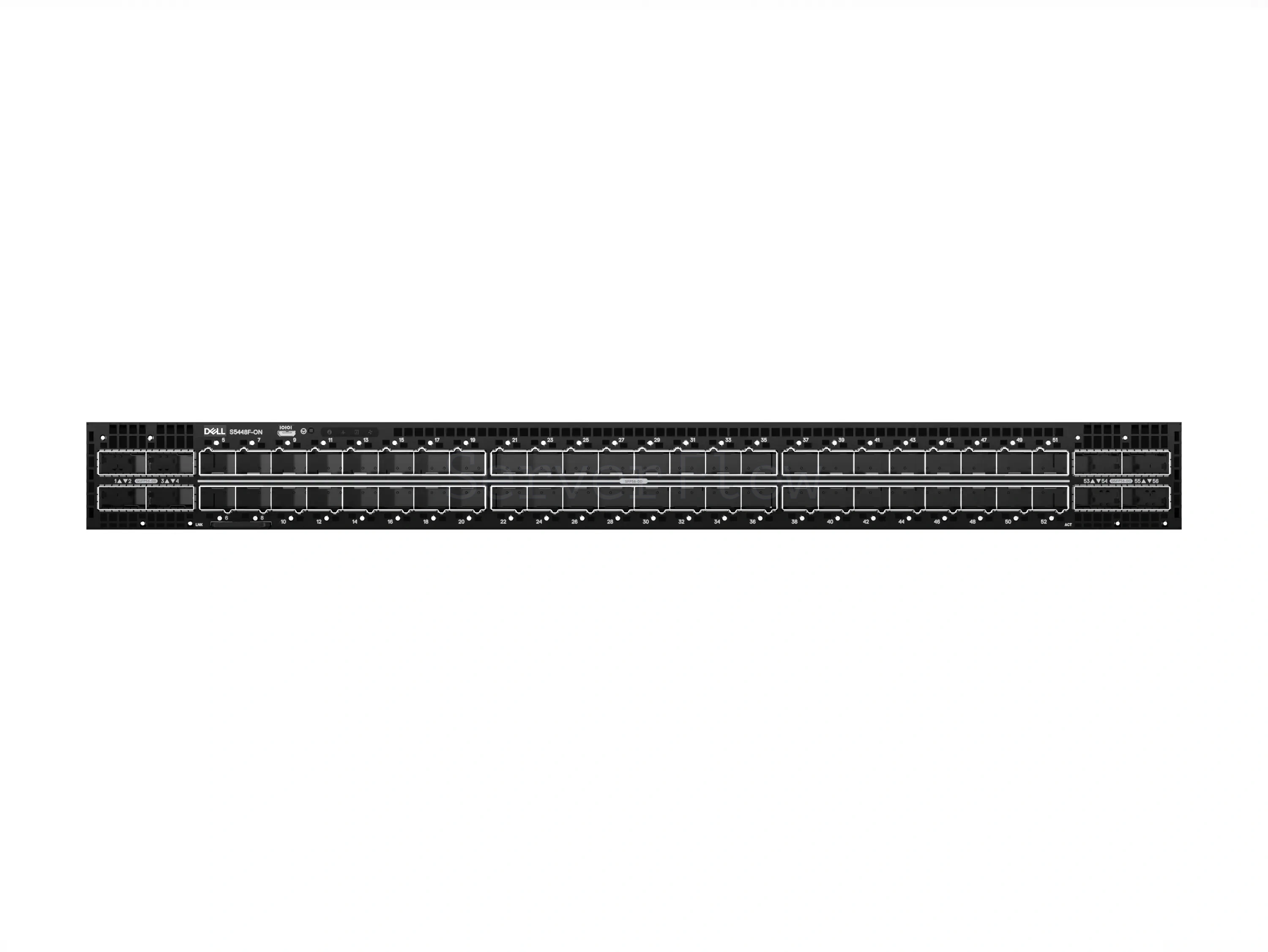 Коммутатор Dell PowerSwitch S5448F-ON IO/PS Airflow (48x SFP56-DD 100 Гбит/с, 8x QSFP56-DD 400 Гбит/с, 2x SFP+ 10 Гбит/с)