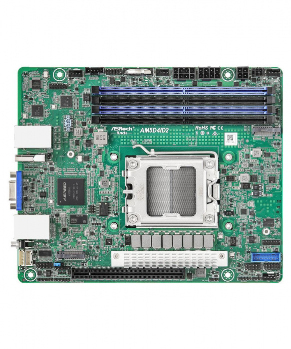 Материнская плата ASRock Rack AM5D4ID2 (Deep mini-ITX, AM5, 4 DIMM)