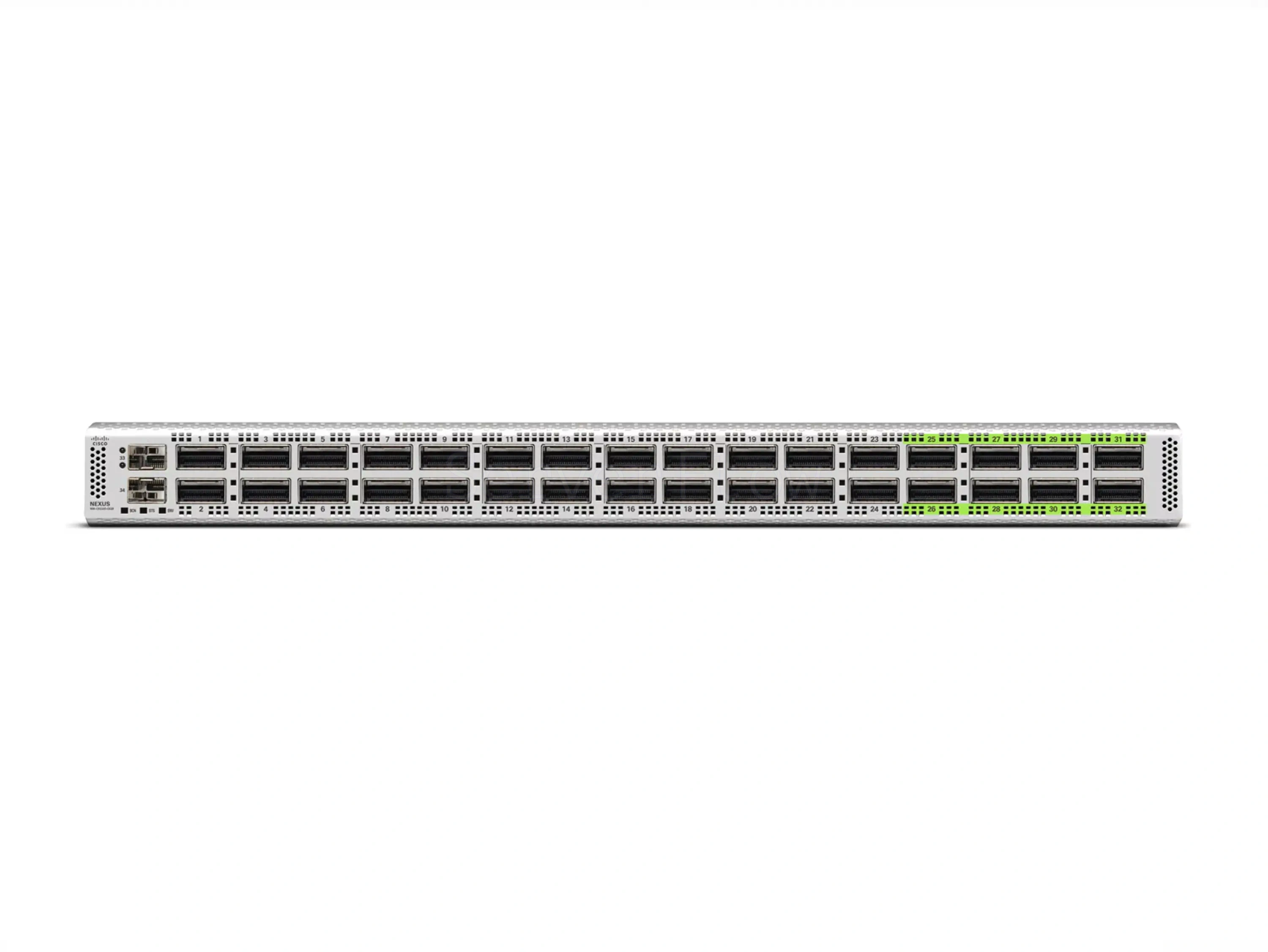 Коммутатор Cisco Nexus N9K-C9332D-GX2B-M (32x QSFP-DD 400 Гбит/с, 2x SFP+ 10 Гбит/с) - PI