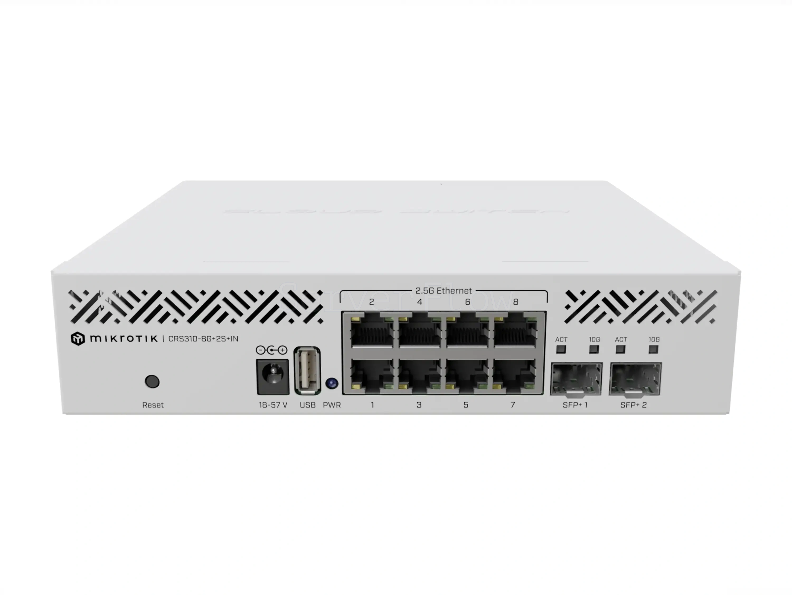 Коммутатор MikroTik CRS310-8G+2S+IN (8x RJ45 2.5 Гбит/с, 2x SFP+ 10 Гбит/с)