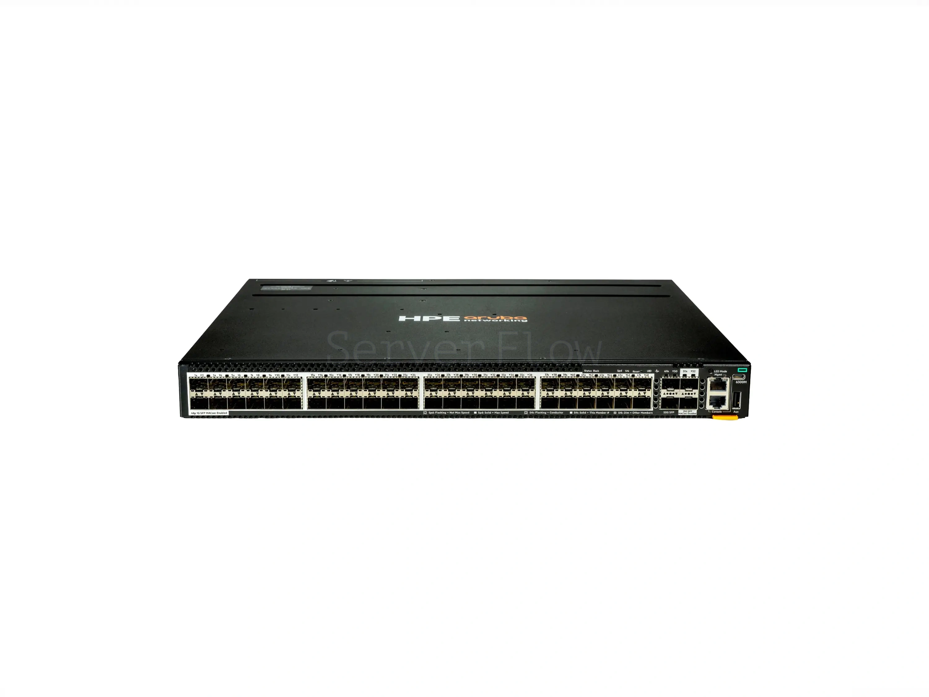 Коммутатор HPE Aruba CX 6300M 48SFP MACsec TAA (48x SFP 1 Гбит/с, 2x SFP56 50 Гбит/с, 2x SFP28 25 Гбит/с) [S4P47A]