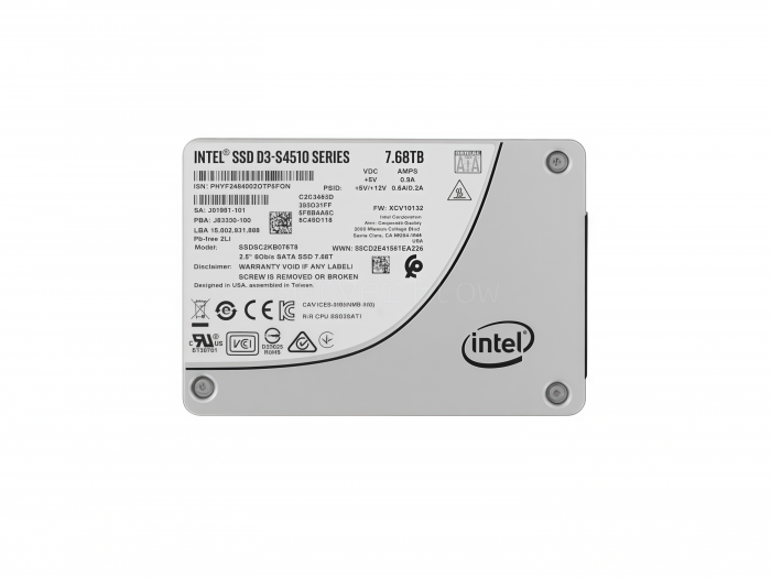 SSD-накопитель Intel D3-S4510 7.68TB 2.5" 6Gb/s [SSDSC2KB076T8]