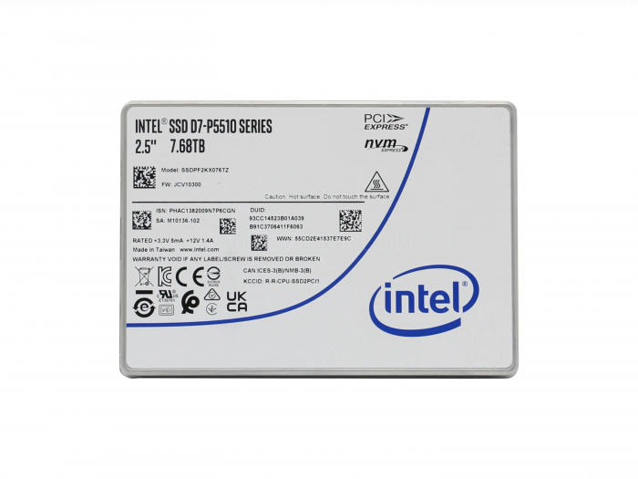 SSD-накопитель Intel D7-P5510 7.68TB 2.5" U2 [SSDPF2KX076TZ01]