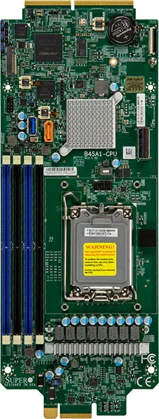 Материнская плата Supermicro B4SA1-CPU (Proprietary, 1x 12th/13th Gen Intel® Core™ i5/i7/i9, 4DIMM, 1x PCI-E x8, 2x 1GbE, 1x SATA3, -, W680)