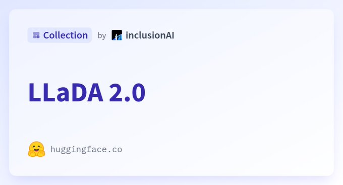 Inclusion AI LLaDA 2.0 — новая диффузионная LLM со 100 млрд параметров