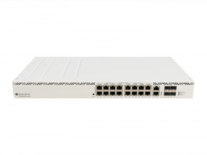 Коммутатор MikroTik CRS320-8P-8B-4S+RM (17x RJ45 1 Гбит/с, 4x SFP+ 10 Гбит/с)
