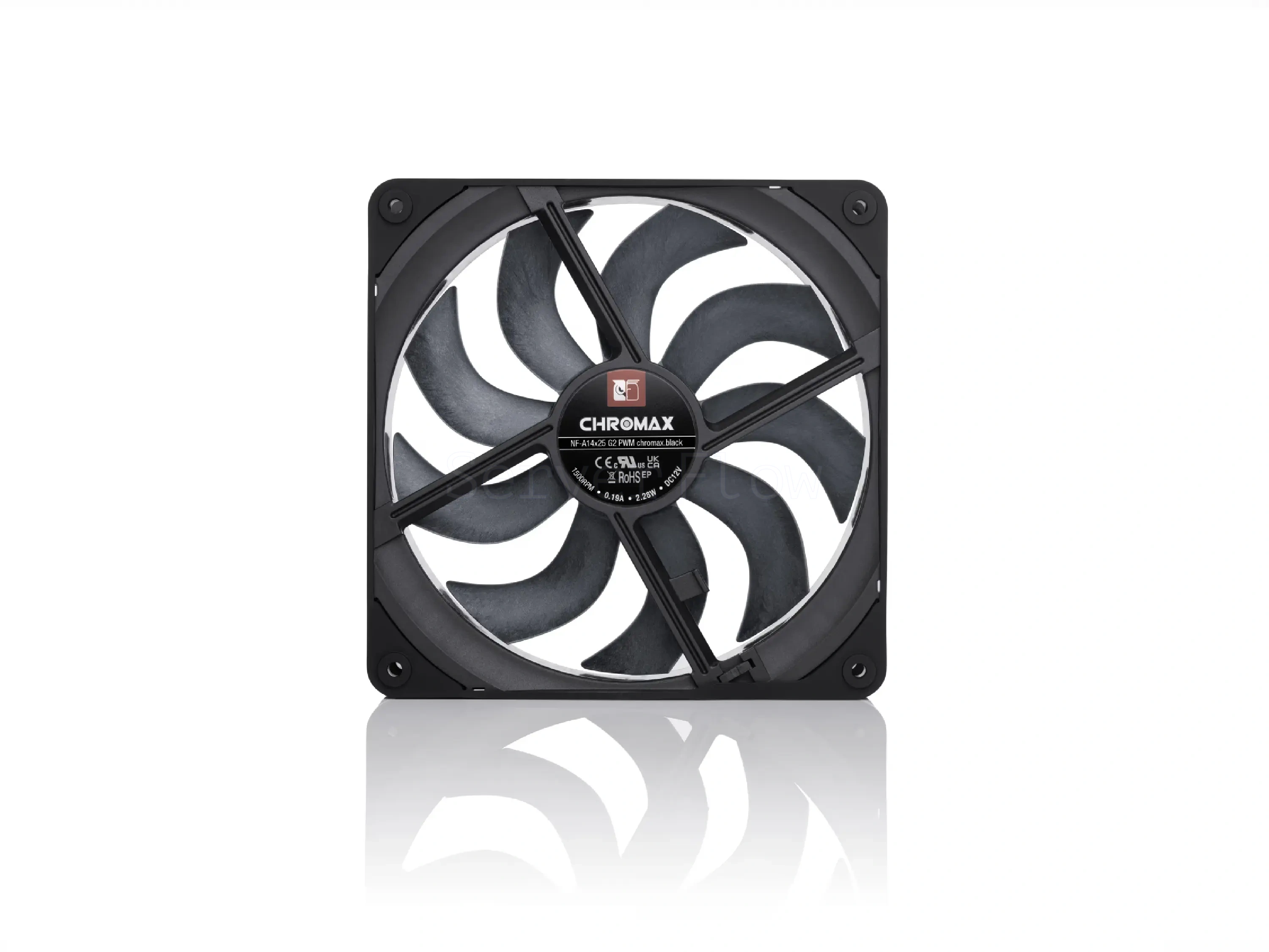 Корпусный вентилятор Noctua NF-A14x25 G2 PWM chromax.black 140mm