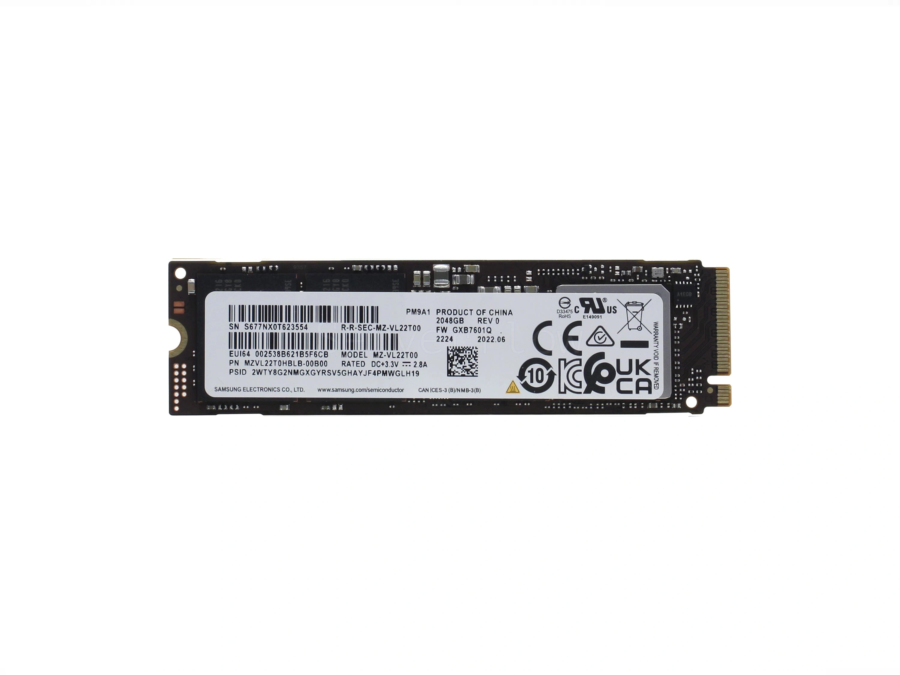 SSD-накопитель Samsung PM9A1a 2TB M2 [MZVL22T0HDLB-00B07]