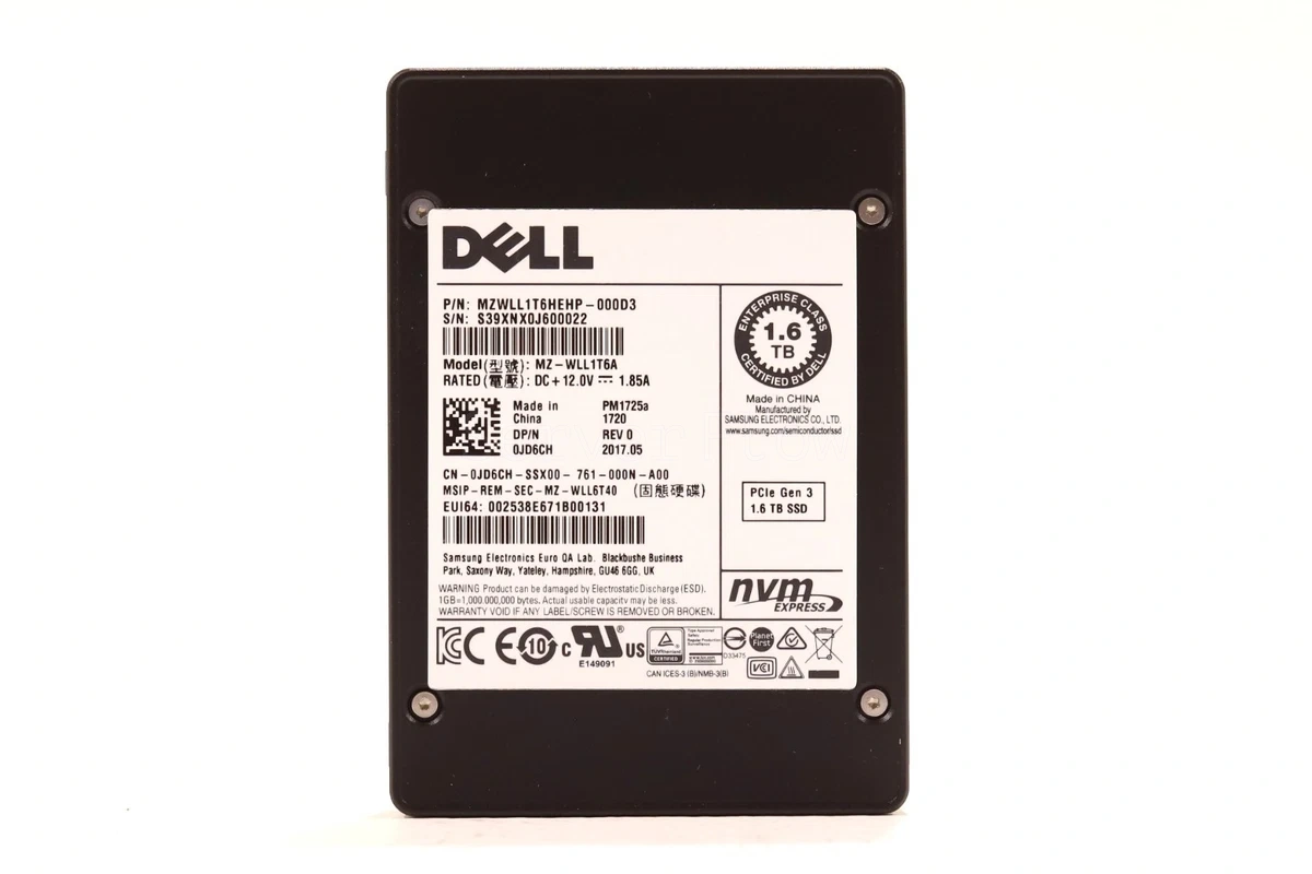 SSD-накопитель Samsung (DELL) PM1645A 1.6TB 2.5" SAS 12Gb/s [MZ-ILT1T6C] [Б/У]