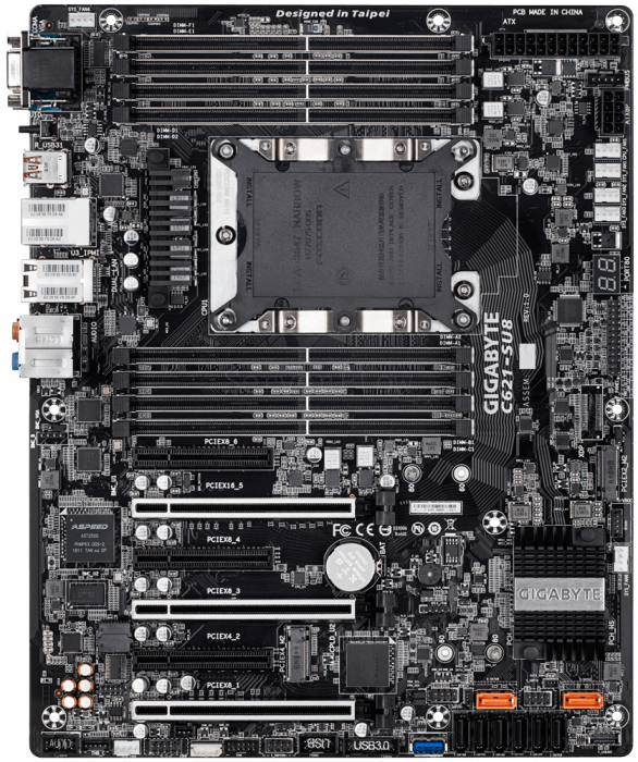 Материнская плата GIGABYTE C621-SU8 (ATX, LGA3647, 8 DIMM)