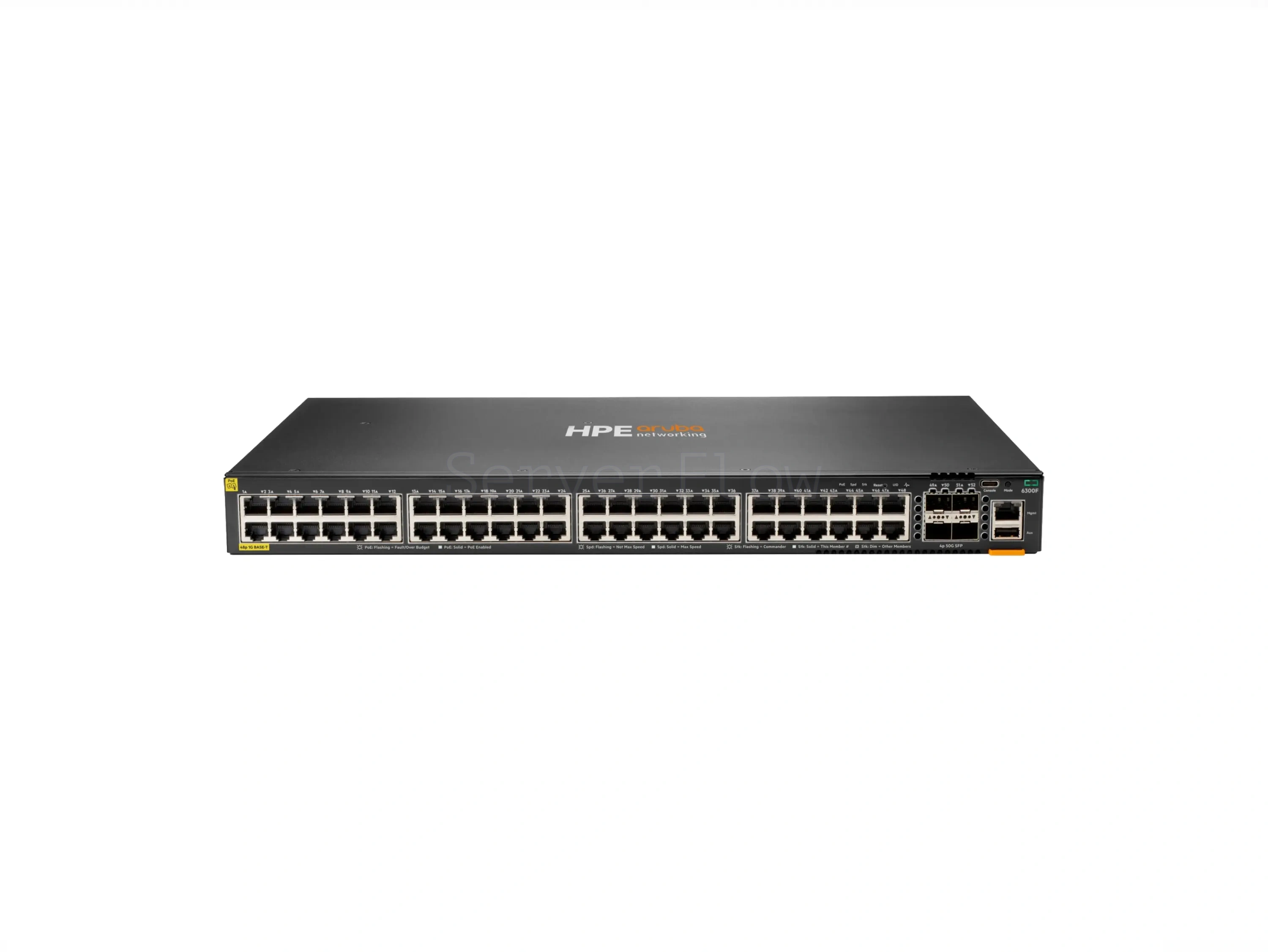 Коммутатор HPE Aruba CX 6300F 48G Class4 PoE 4SFP56 TAA (48x RJ-45 1 Гбит/с, 4x SFP56 50 Гбит/с) [S0G95A]