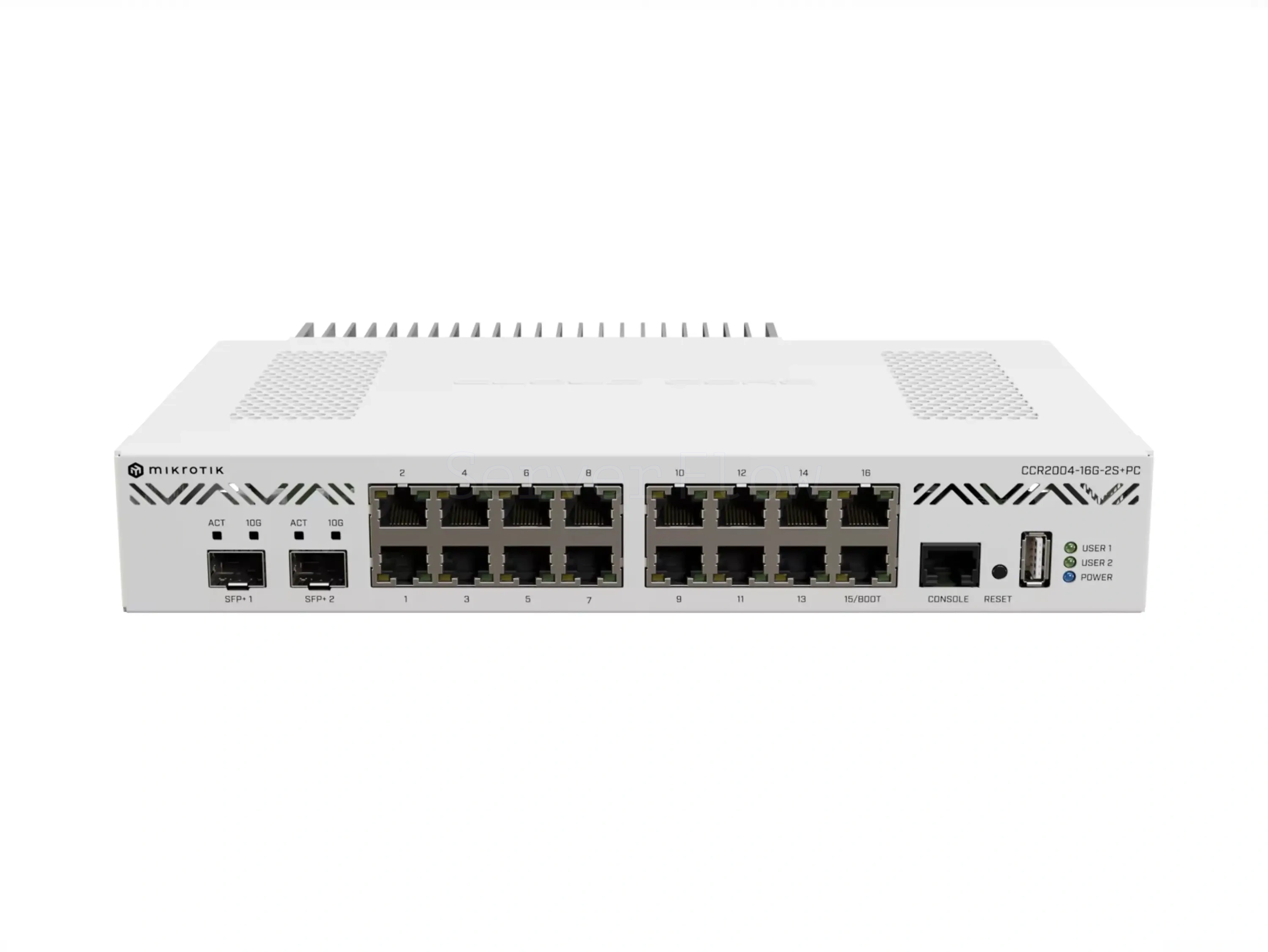 Коммутатор MikroTik CCR2004-16G-2S+PC (16x RJ45 1 Гбит/с, 2x SFP+ 10 Гбит/с)