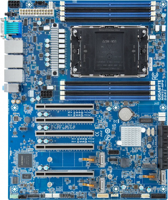 Материнская плата Gigabyte MW53-HP0 Rev 1.x/3.x (ATX, LGA4677, 8 DIMM)
