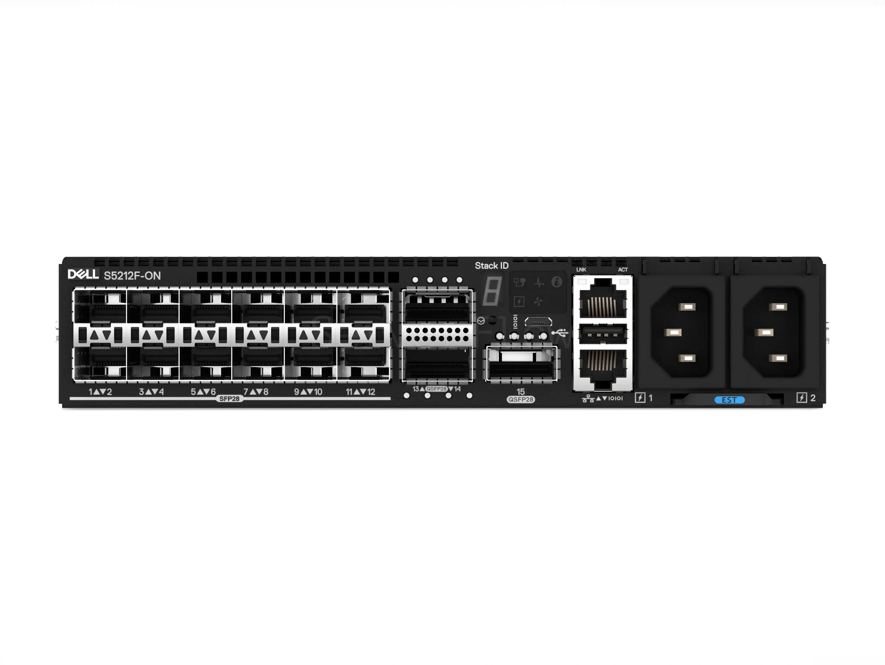 Коммутатор Dell PowerSwitch S5212F-ON IO/PS Airflow (12x SFP28 25 Гбит/с, 3x QSFP28 100 Гбит/с)