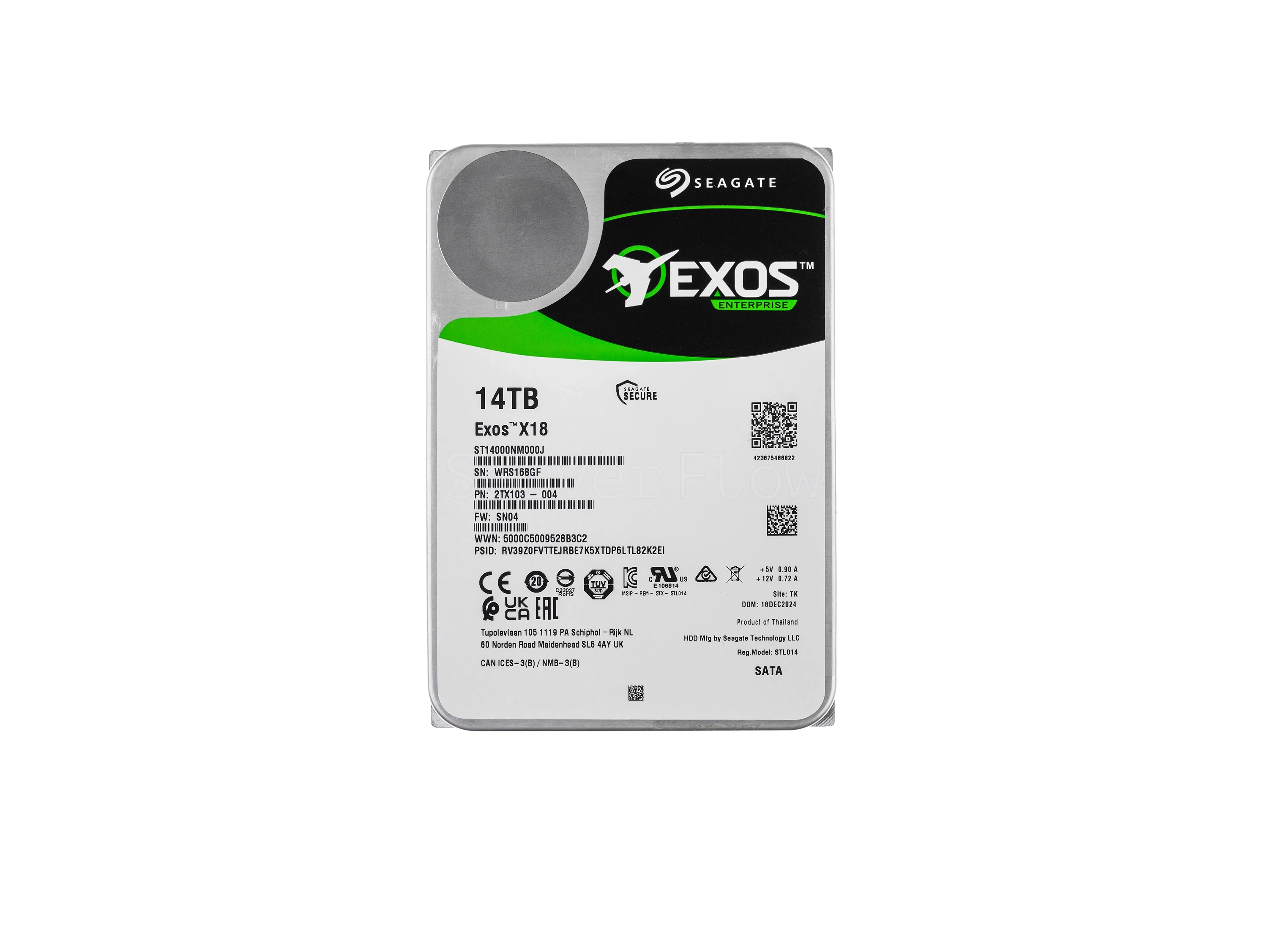 Жесткий диск Seagate Exos X18 14TB 3.5" SATA 6Gb/s [ST14000NM000J]