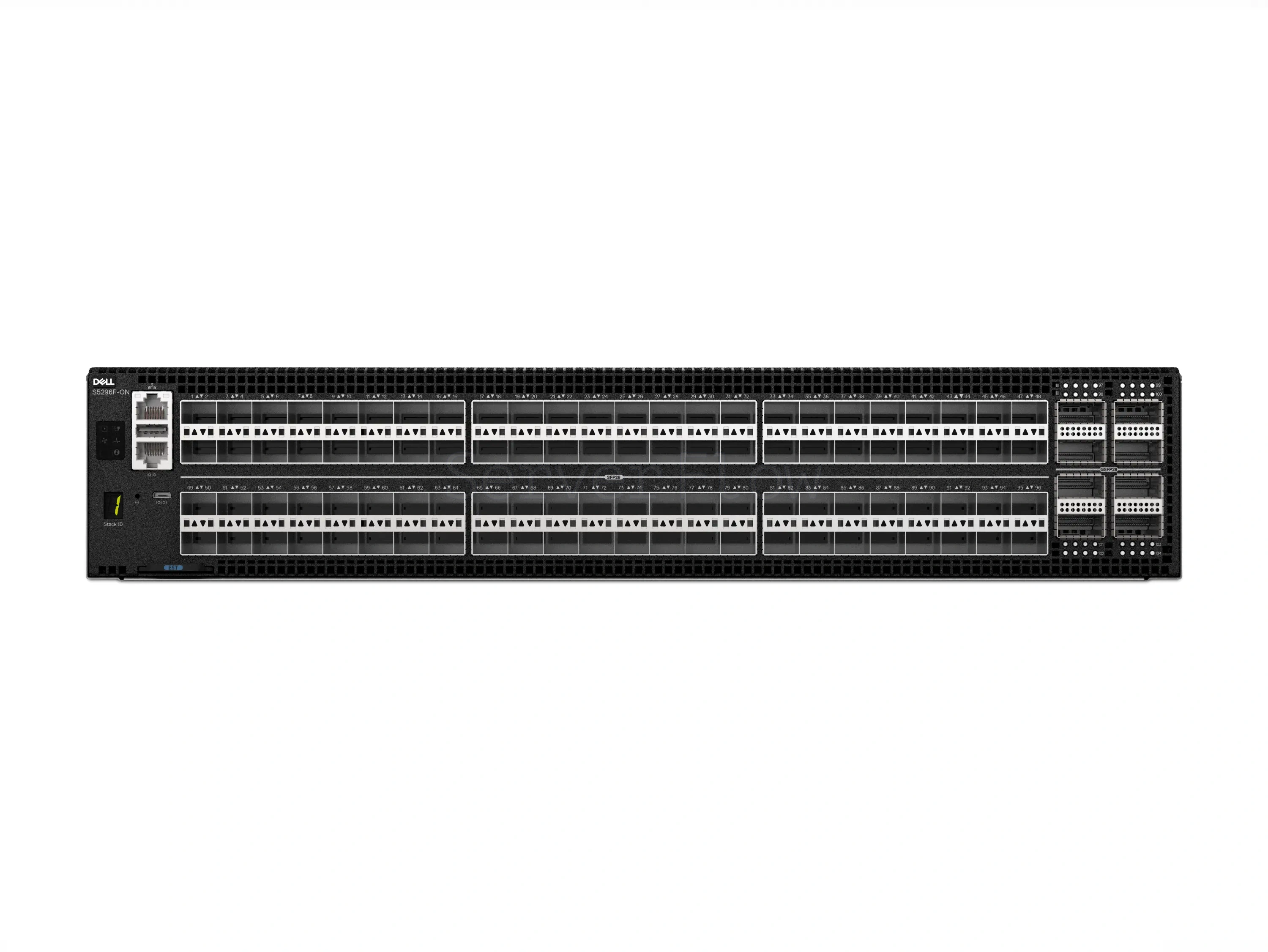 Коммутатор Dell PowerSwitch S5296F-ON PS/IO Airflow (96x SFP28 25 Гбит/с, 8x QSFP28 100 Гбит/с)