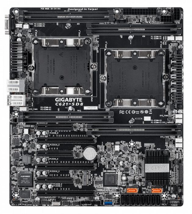 Материнская плата GIGABYTE C621-SD8 (CEB, 2x LGA3647, 8 DIMM)